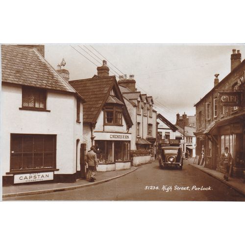 High Street Porlock Somerset Postcard ( SM73107)