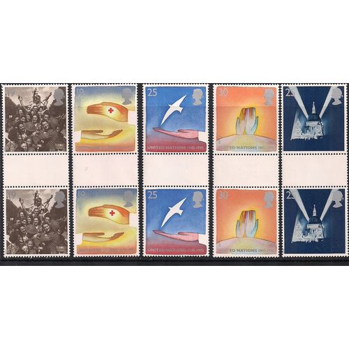 Great Britain 1995 Europa Peace & Freedom Gutter Pairs SG Mint SG1873-1877 stamp