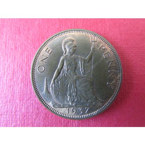 1937 GEORGE VI ONE PENNY FREE POST. (ed) m AR