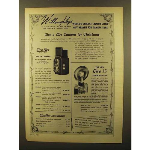 1950 Ciro Ciro-Flex and Ciro 35 Camera Ad!
