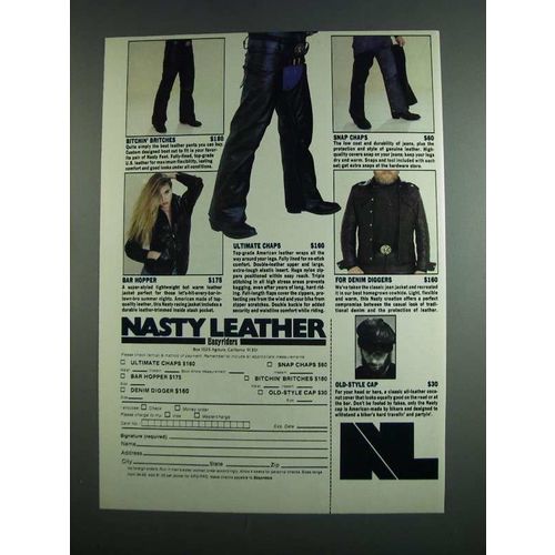 1984 Nasty Leather Ad