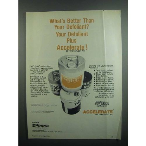 1984 Pennwalt Accelerate Cotton Harvest Aid Ad