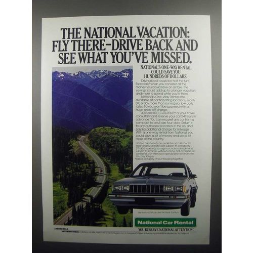 1984 National Car Rental Ad - See What You've Missed