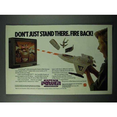 1987 Mattel Captain Power Game Ad - Fire Back!