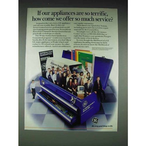 1988 GE Consumer Service Ad - Appliances Terrific
