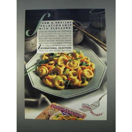 1996 Weight Watchers International Selections Dinner Ad