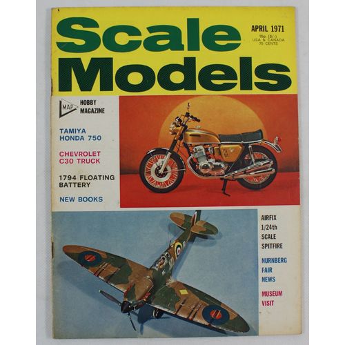 Scale Models (1969) Vol.2 # 4 - April 1971, Spitfire, Chevrolet Truck, Honda