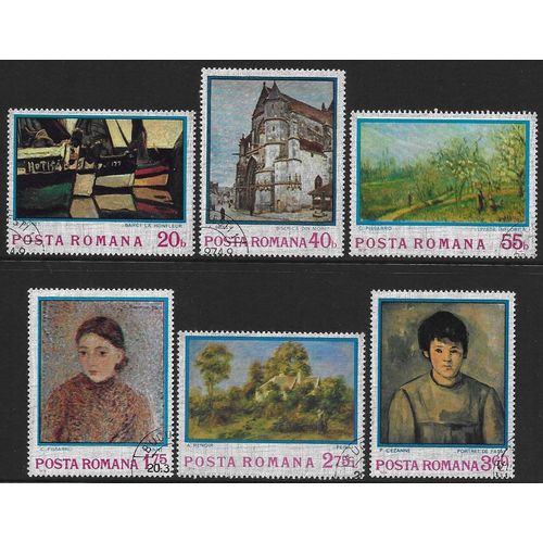 Romania Mi 3175/80: Impressionist Paintings.