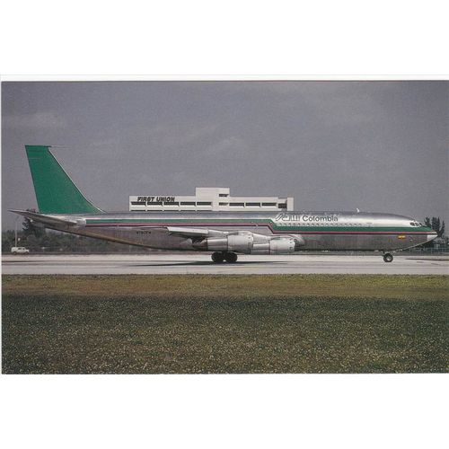 Sam Colombia Boeing 707 373C Civil Aviation Postcard (A19676)
