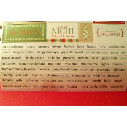 TERESA COLLINS FOR JUNKITZ HOMESPUN HOLIDAY CARD STOCK STICKERZ (STICKERS) NEW
