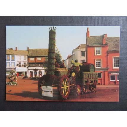 Stephenson's Rocket Bedding Plant Replica, Carlisle, Cumbria Postcard