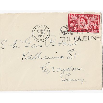 GB 1953 Coronation FDC with Long Live the Queen slogan London pm