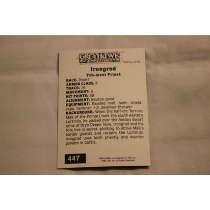 Irongrod 1992 TSR 2nd Edition Dungeons & Dragons NO.447