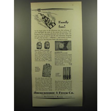 1952 Abercrombie & Fitch Ad - Marine Scene Lighter; Automatic Shipmate Watches