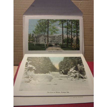 18 view souvenir of MARQUETTE, Michigan, USA unused lettercard . /
