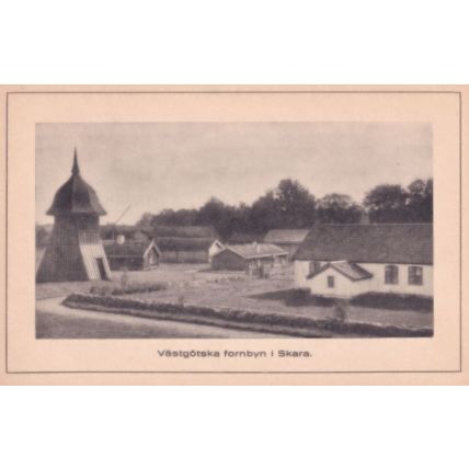 Vastgotska Fornbyn I Skara Sweden Old Postcard