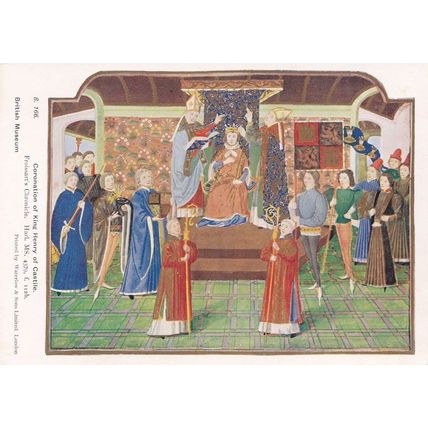 Coronation Of King Henry Of Castile British Museum Postcard