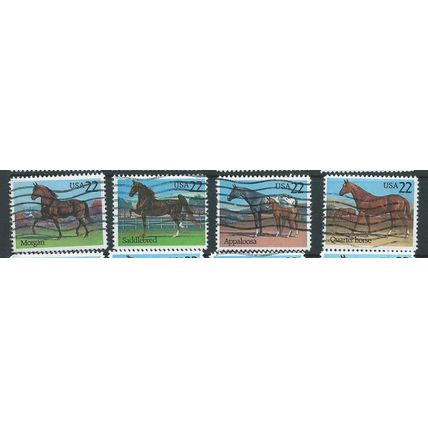 usa stamps sg2194 sg 2194 1985 horses set a