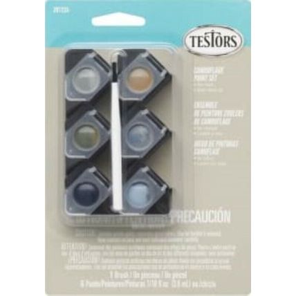 Acrylic Paint Pod 6 Piece Set, Camouflage Plastic Model Paint Set TES281226