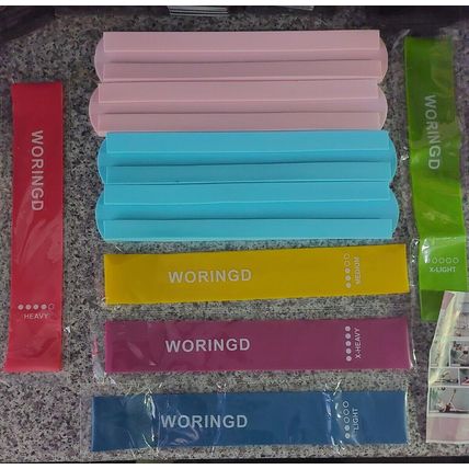 Resistance Bands With Anti Curling Protective Sleeves