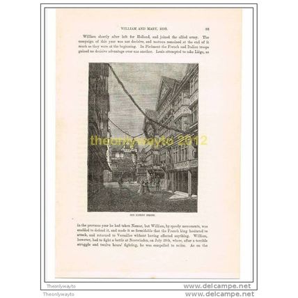 OLD LONDON STREET, ENGLAND, c1698, Illustration, c1870