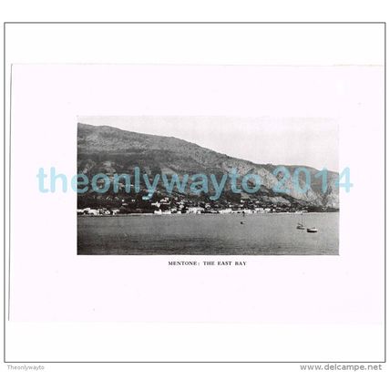 MENTONE, THE EAST BAY, FRANCE, PHOTO BOOK ILLUSTRATION, 1921