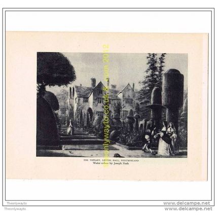 TOPIARY, LEVENS HALL, WESTMORLAND, BOOK ILLUSTRATION (PRINT) 1941