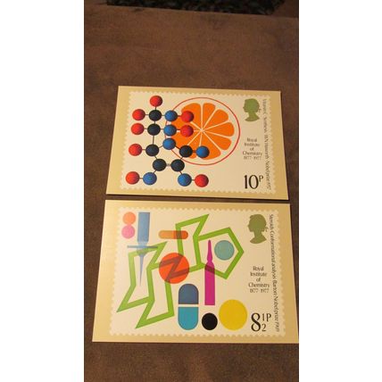 1977 GB PHQ Postcard covers - Science / Chemistry set - PHQ21