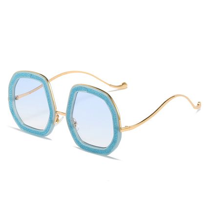 Oversized Cooling Sunglasses Luxury Designer Diamond Shiny Crystal Unisex Uv400