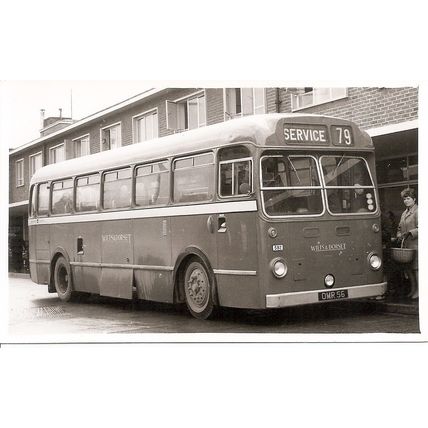 Black & White Photograph of Wilts & Dorset Motor Services Ltd. - OMR 56