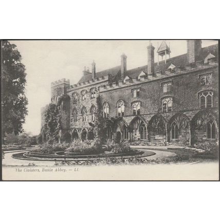 The Cloisters, Battle Abbey, Sussex, c.1910 - Lévy Postcard LL