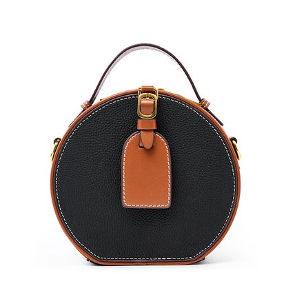 Genuine Metallic Leather Tote Bag for Women Black