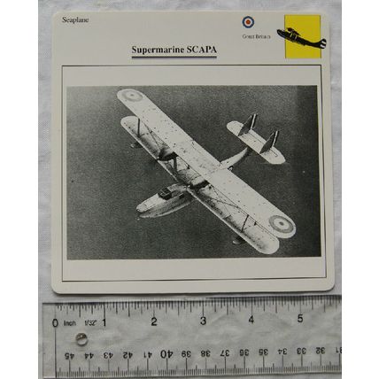 Supermarine SCAPA - GB - Seaplane - Collectors Club Card