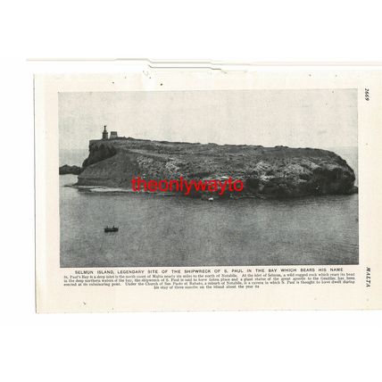 Selmun Island, Malta (Fishmarket & Street Spraying, Reverse), Book Illustration