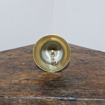 Small Vintage Brass Squirrel Topped Bell