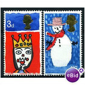1966 Christmas Set SG713-714 Unmounted-Mint