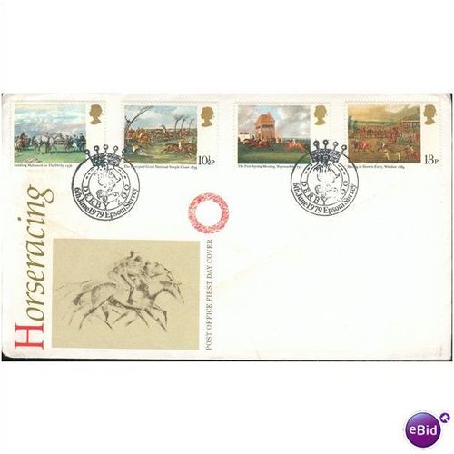 GB FDC 1979 - Horse Racing - Epsom Surrey SHS 2