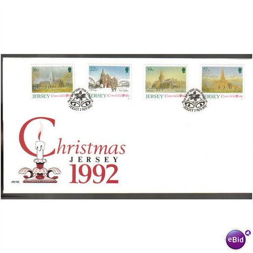 1992 GB JERSEY CHRISTMAS PARISH CHURCHES