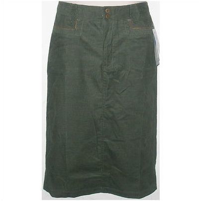Columbia Green Corduroy Skirt River Resort