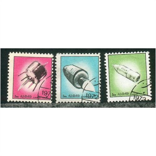 Ajman stamps 1972 - satellites x 3