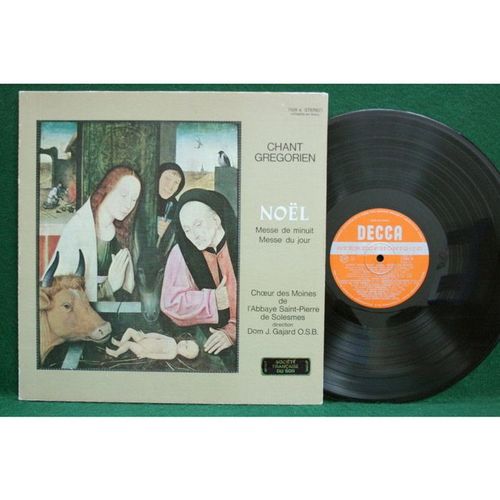 Gregorian Chant - Noel - Choeur Des Moines - DECCA 7529A - VG