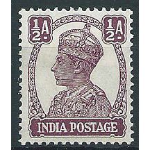 India 1940 SG266 1/2a Purple Mounted Mint .. ..