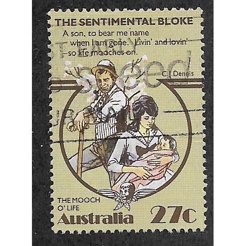 AUS 1983 27c 'THE SENTIMENTAL BLOKE' FINE USED (EBID52-148)