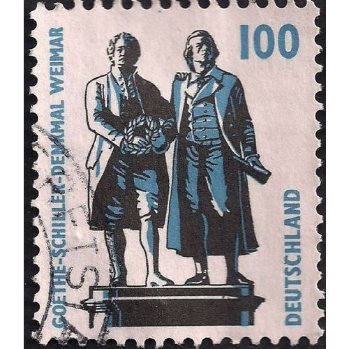 GERMANY, Goethe-Schiller Monument, Weimar, blue 1997, 100pf, #2