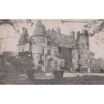 Tourlaville Le Chateau French France Antique Postcard