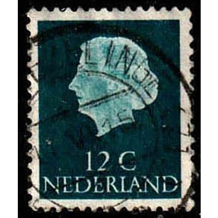 Netherlands 1954 Queen Juliana 12c Used. Stamp