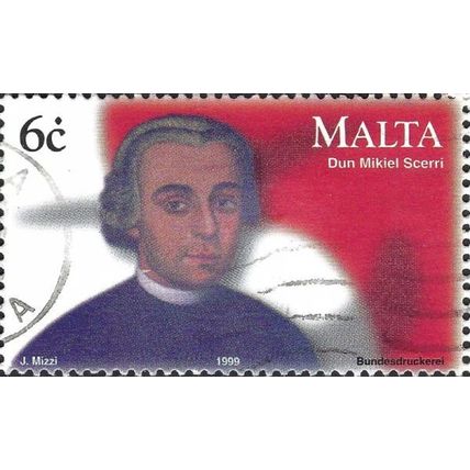 MALTA, Dun Mikiel Scerri, 1737-1799, red 1999, 6c