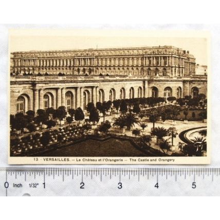 vintage postcard Versailles, The Castle and Orangery
