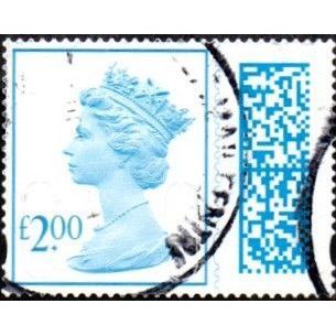 2022 Machin £2-00p Value. M22L QR Code. From Counter Sheet Fine Usedl Off Paper
