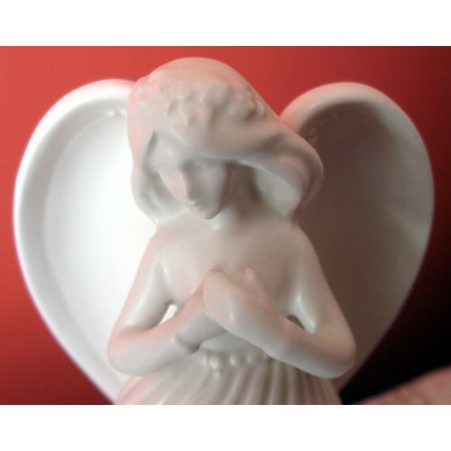 Beautiful Creamy Colored Ceramic Angel Figurine